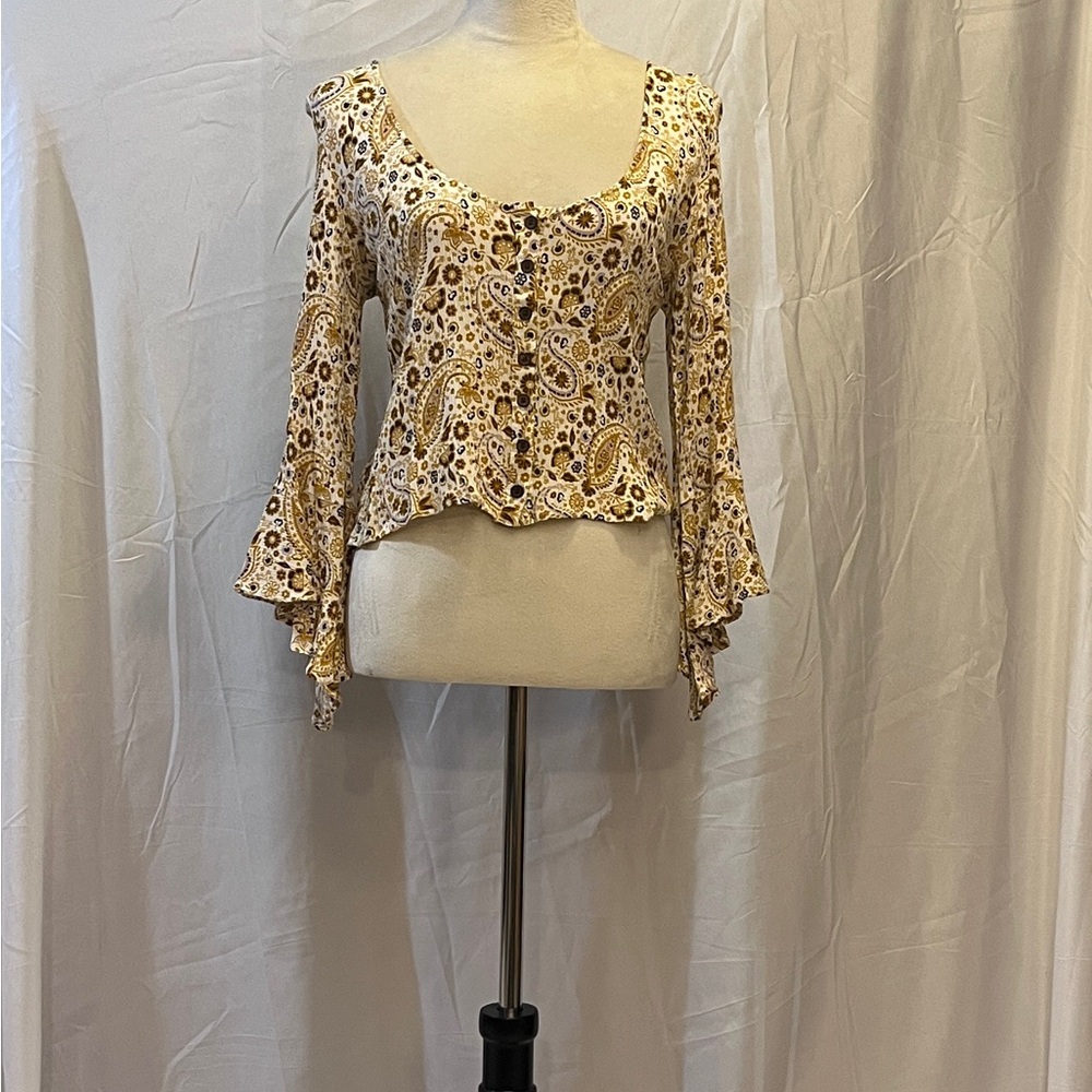 Shyanne Paisley Print Women's Top. Size M